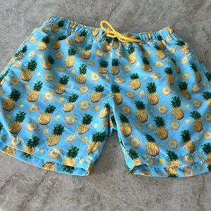 Franks Australia Pineapple Blue Swim Trunks Shorts See Measurements Comments